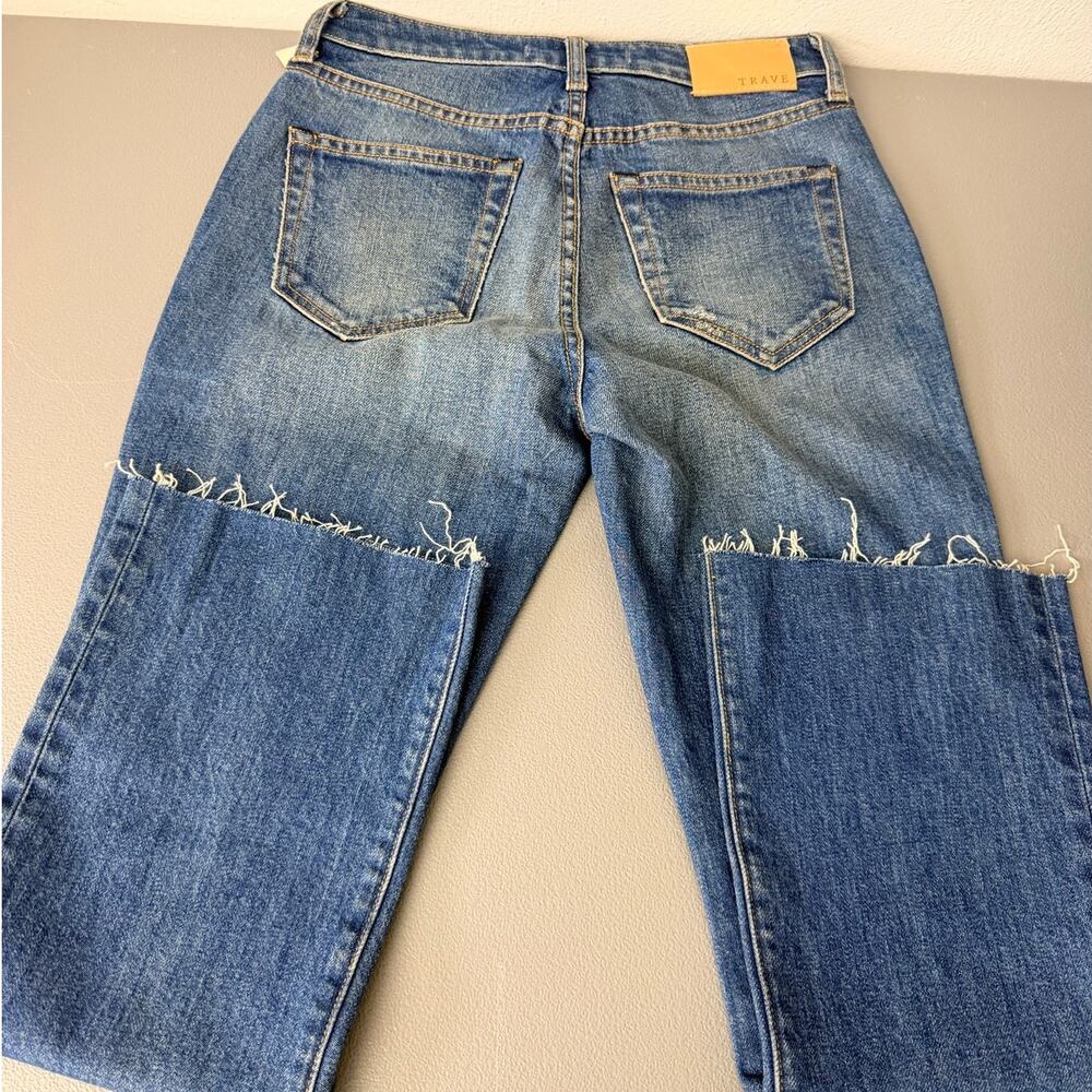 TRAVE Colette Raw Hem Cropped Flare Jeans Womens 26 NWT - Picture 3 of 10